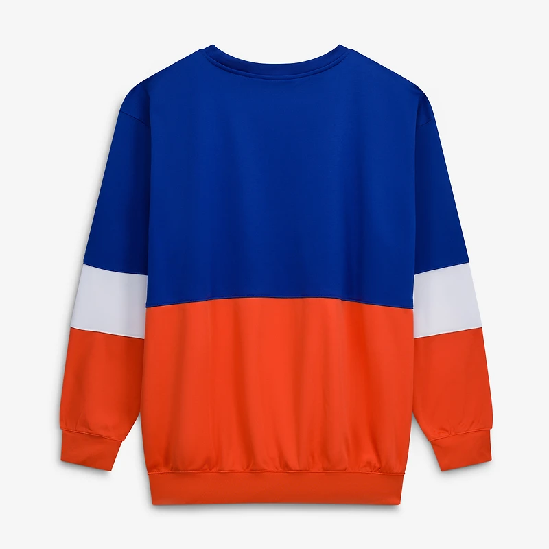 Sweat-shirt fanatiques bleu/orange New York Knicks Big & Tall Split pour hommes