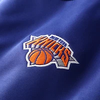 Men's Fanatics Blue/Orange New York Knicks Big & Tall Split Pullover Sweatshirt