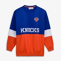 Sweat-shirt fanatiques bleu/orange New York Knicks Big & Tall Split pour hommes