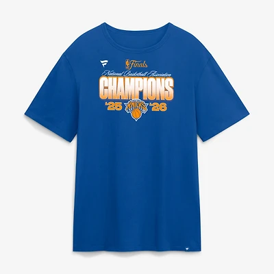T-shirt Fanatics bleu pour homme, New York Knicks, champions des finales NBA 2026