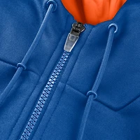 Sweat à capuche zippé bleu New York Knicks Back Door Cut Play Defender pour homme