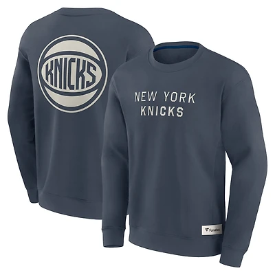 Sweat-shirt à capuche bleu fanatiques pour hommes New York Knicks Elements Future Ground Lettering