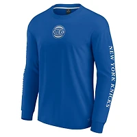 T-shirt à manches longues bleu fanatiques pour hommes New York Knicks Elements Strive