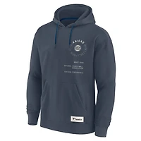 Sweat à capuche Premium pour homme Fanatics Blue New York Knicks Future Ground Info Elements