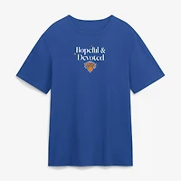 Men's Fanatics Blue New York Knicks Hopeful & Devoted Legacy Cotton T-Shirt