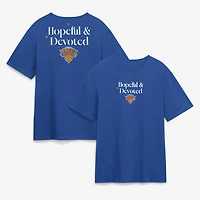 T-shirt en coton Fanatics Blue New York Knicks Hopeful & Devoted Legacy pour homme