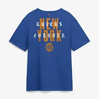T-shirt en coton Fanatics bleu New York Knicks NYC Forever Legacy pour homme