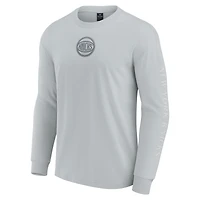 T-shirt à manches longues gris fanatiques pour hommes New York Knicks Elements Strive