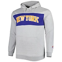 Sweat à capuche Fanatics Heather Grey New York Knicks Big & Tall pour hommes