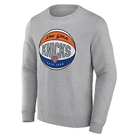 Sweat-shirt à capuche Fanatics pour hommes, gris chiné, New York Knicks, True Classics Vint
