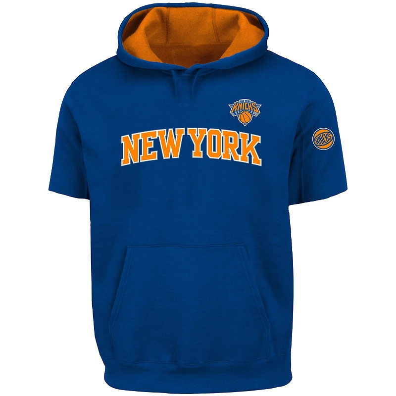 Men's Fanatics Jalen Brunson Blue New York Knicks Big & Tall Short Sleeve Hoodie
