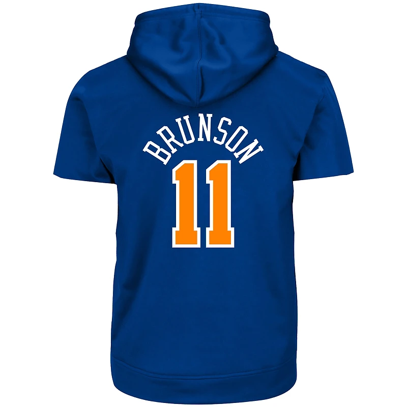 Men's Fanatics Jalen Brunson Blue New York Knicks Big & Tall Short Sleeve Hoodie