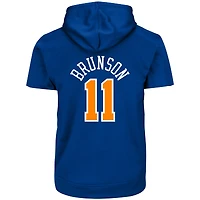 Men's Fanatics Jalen Brunson Blue New York Knicks Big & Tall Short Sleeve Hoodie