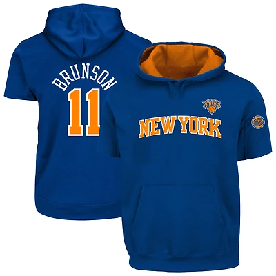 Men's Fanatics Jalen Brunson Blue New York Knicks Big & Tall Short Sleeve Hoodie