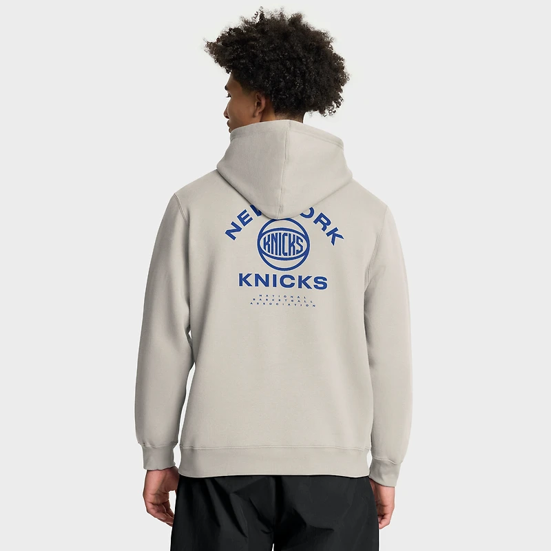 Men's Fanatics Off White New York Knicks Crossover Collection Blocked Shot Premium Pullover Hoodie