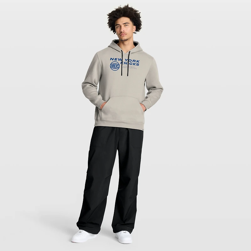 Sweat à capuche premium manches longues pour homme Fanatics Off White New York Knicks Crossover Collection Blocked Shot