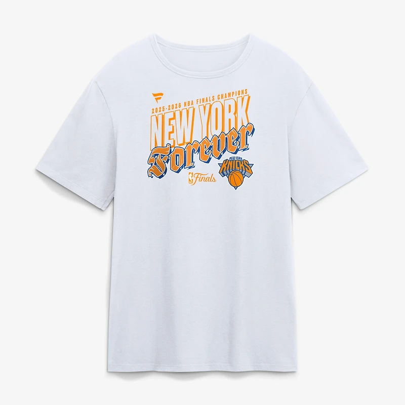 Men's Fanatics White New York Knicks 2026 NBA Finals Champions Big & Tall Hometown T-Shirt