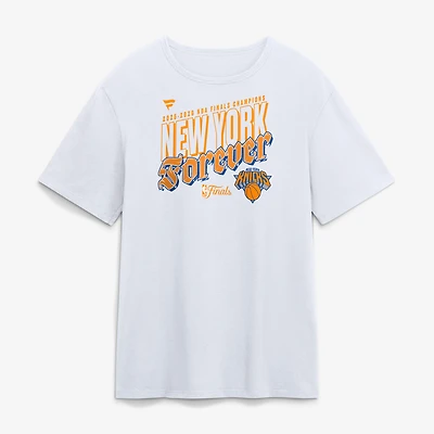 Men's Fanatics White New York Knicks 2026 NBA Finals Champions Big & Tall Hometown T-Shirt