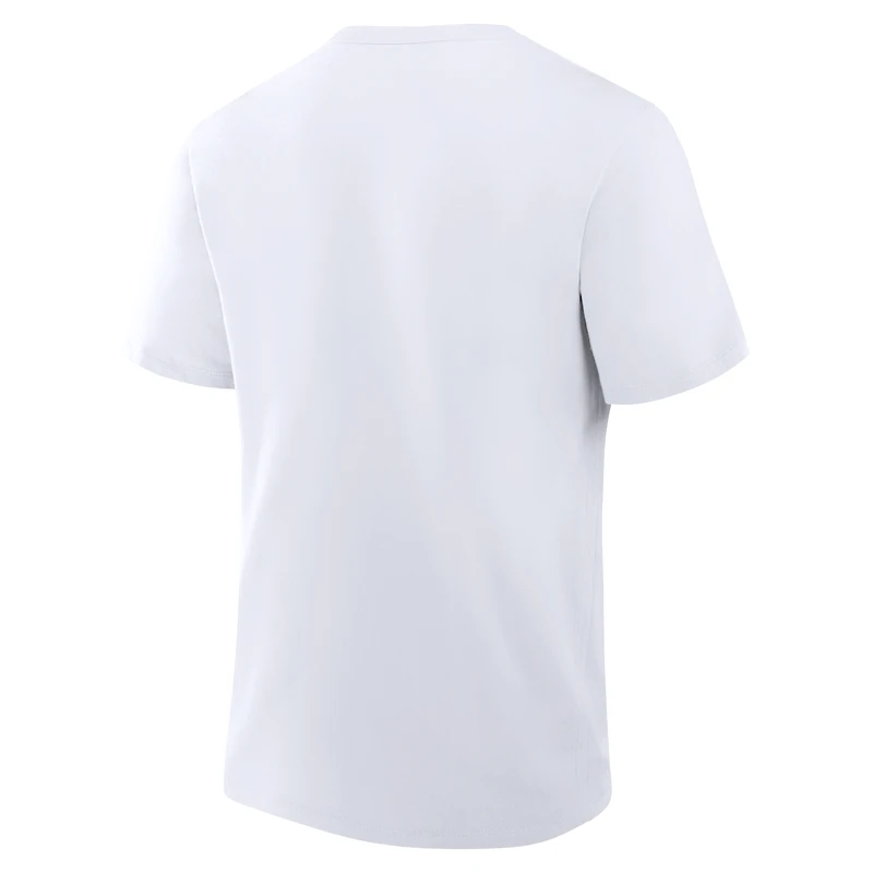 T-shirt Fanatics blanc pour homme New York Knicks, champions des finales NBA 2026, emblème de la ville natale