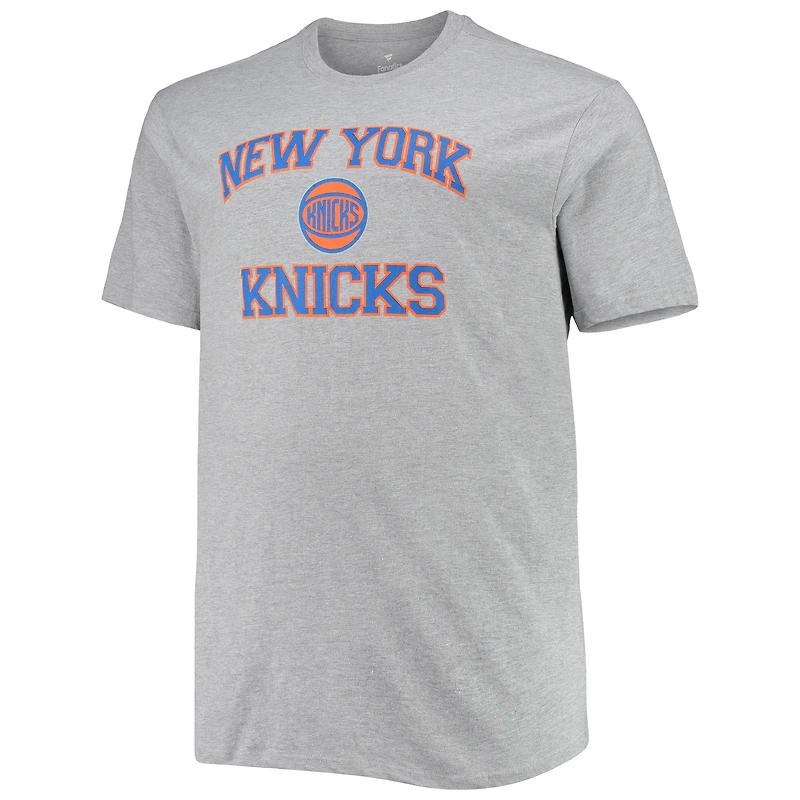 Men's Heathered Gray New York Knicks Big & Tall Heart Soul T-Shirt
