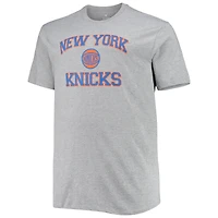 Men's Heathered Gray New York Knicks Big & Tall Heart Soul T-Shirt