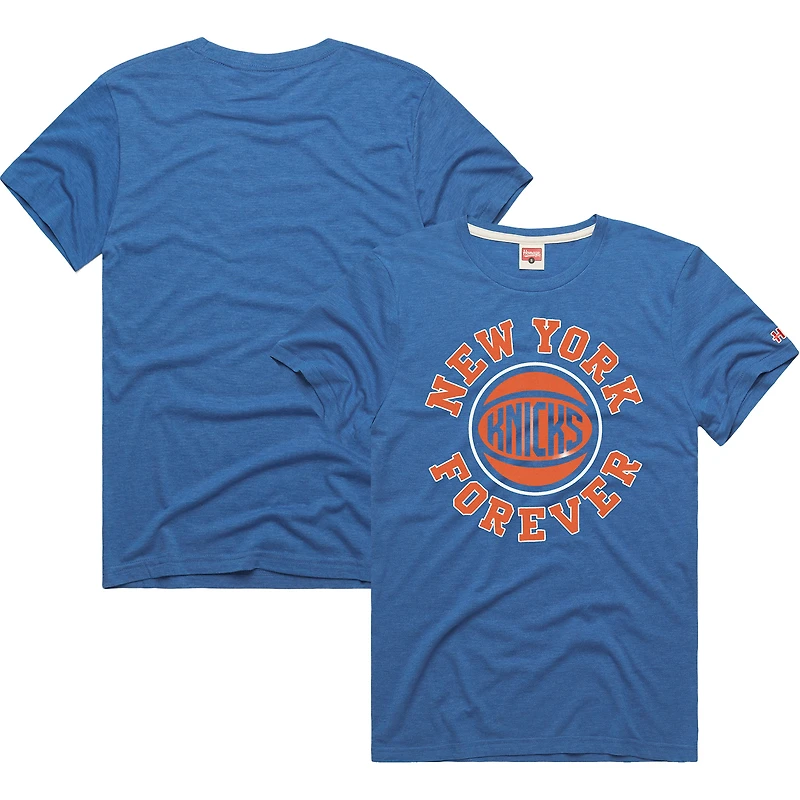 T-shirt bleu hommage pour homme, motif tri-blend Forever des New York Knicks