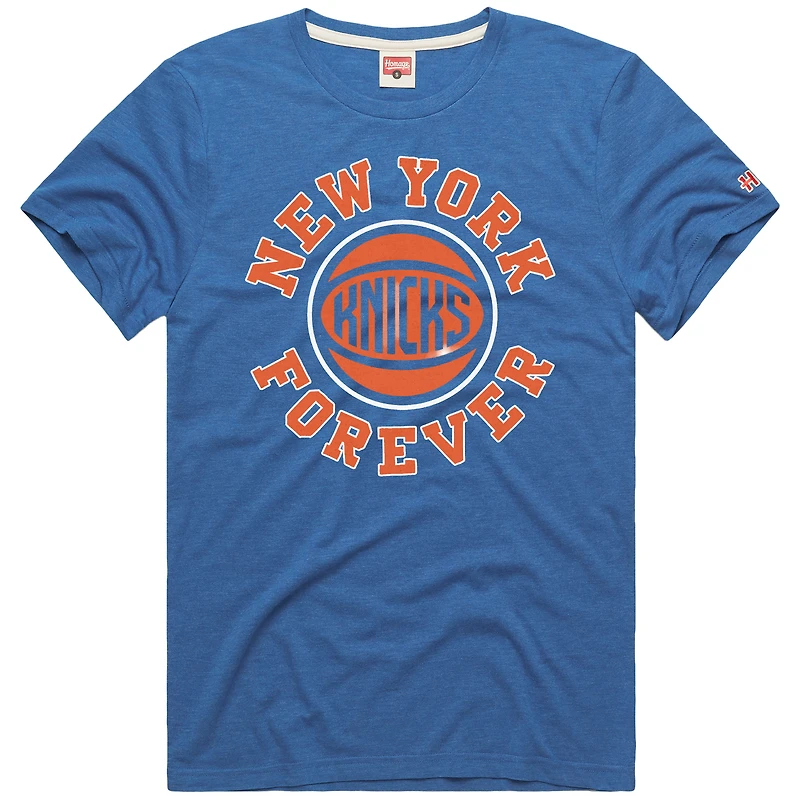 T-shirt bleu hommage pour homme, motif tri-blend Forever des New York Knicks