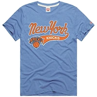 T-shirt bleu hommage pour homme avec inscription New York Knicks
