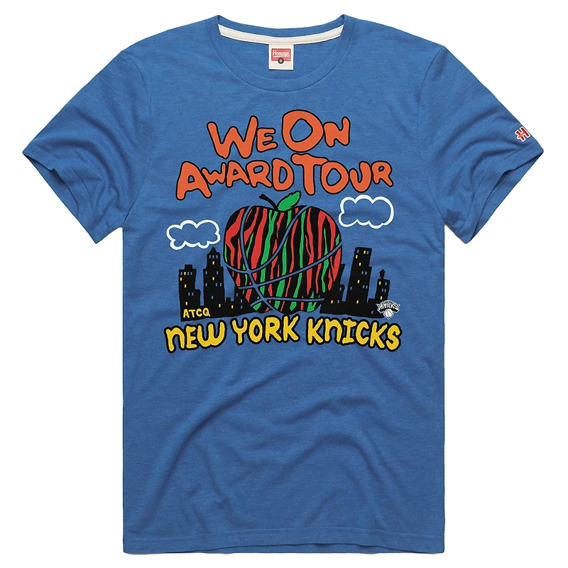 Men's Homage Royal New York Knicks A Tribe Called Quest x NBA We On Award Tour T-Shirt