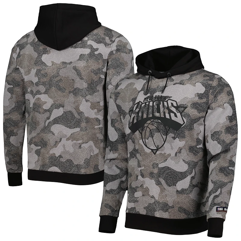 Sweat à capuche Hugo Boss New York Knicks Camo noir pour homme
