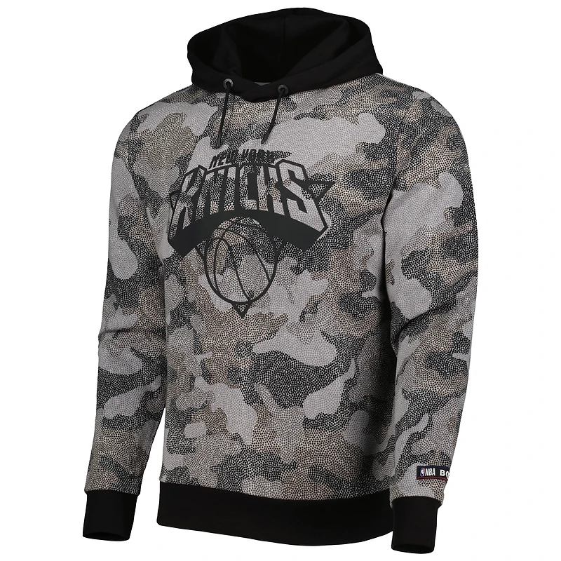 Sweat à capuche Hugo Boss New York Knicks Camo noir pour homme