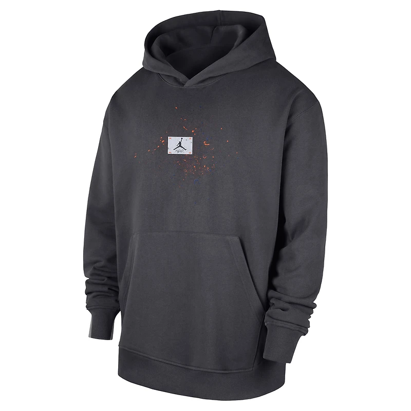 Sweat à capuche Jordan Brand anthracite New York Knicks Statement Jumpman Flight Premiere pour homme