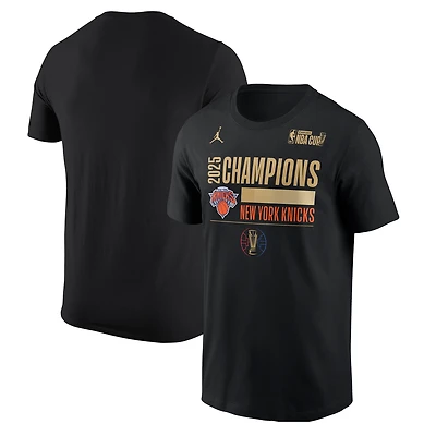 Men's Jordan Brand Black New York Knicks 2025 NBA Cup Champions Locker Room T-Shirt