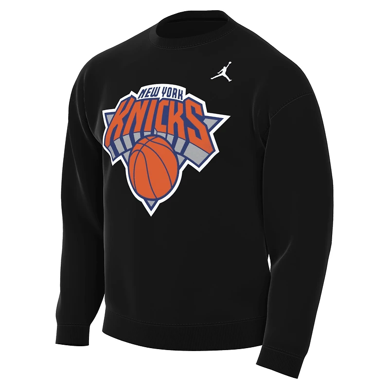 Men's Jordan Brand Black New York Knicks Statement Edition Sweatshirt
