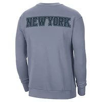 Sweat-shirt à capuche épais Jordan Brand New York Knicks Courtside Statement Edition bleu pour homme