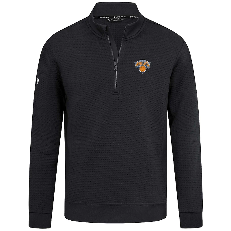 Pull noir à fermeture éclair quart de tour Accolade Cushion pour homme des New York Knicks Levelwear