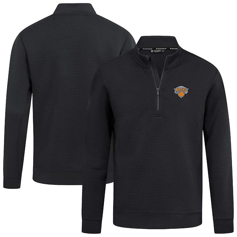 Pull noir à fermeture éclair quart de tour Accolade Cushion pour homme des New York Knicks Levelwear
