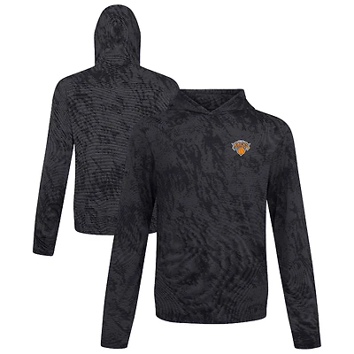 Men's Levelwear Black New York Knicks Platform Pullover Hoodie
