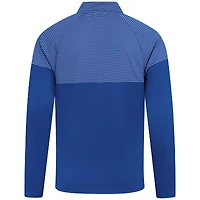 Men's Levelwear Royal New York Knicks Classic Stripes Quarter-Zip Top