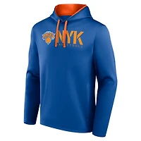 Sweat à capuche bleu athlétique avec logo des New York Knicks pour homme