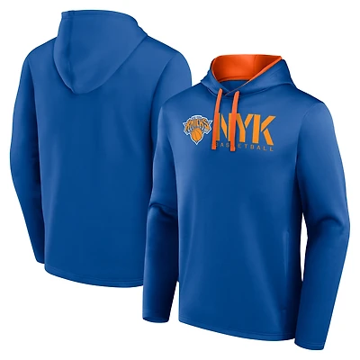 Sweat à capuche bleu athlétique avec logo des New York Knicks pour homme