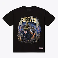 T-shirt Mitchell & Ness crème pour homme, New York Knicks, champion NBA 2026 - Parade