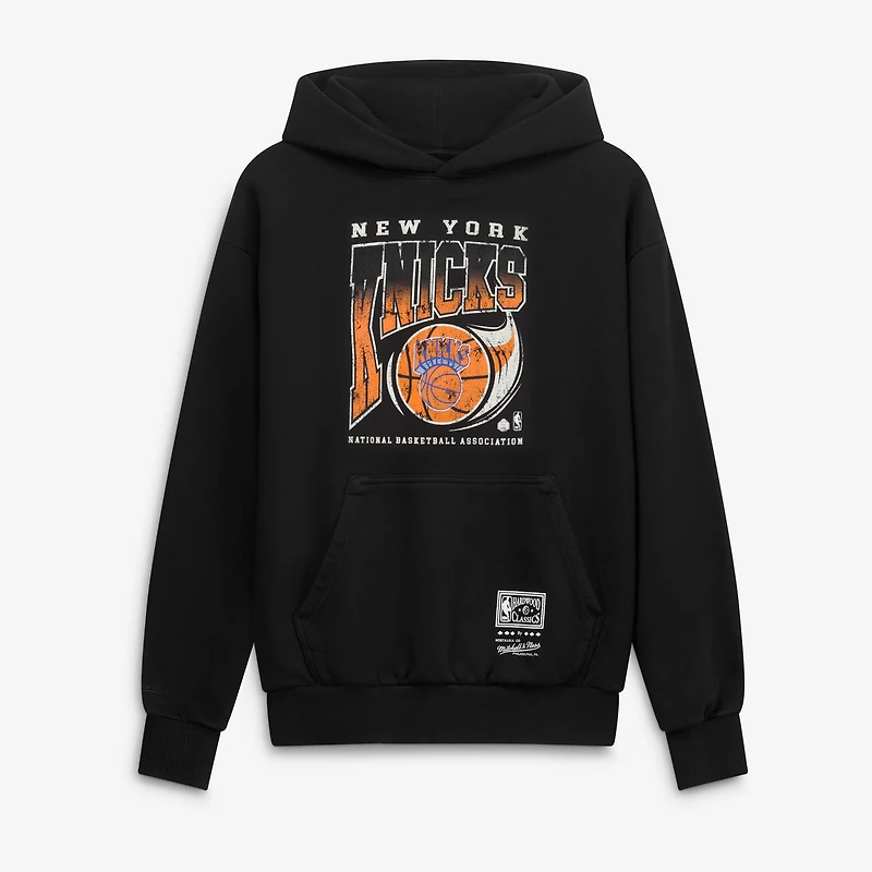 Sweat à capuche Mitchell & Ness noir New York Knicks pour homme