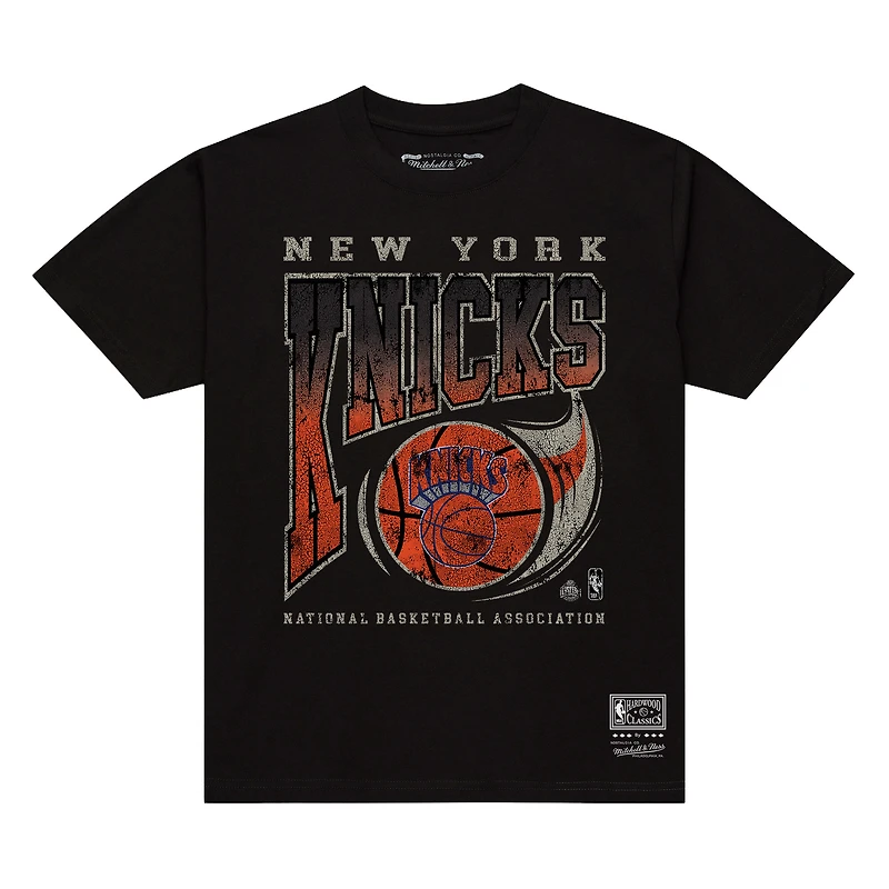 T-shirt noir Mitchell & Ness New York Knicks Ball Out pour homme