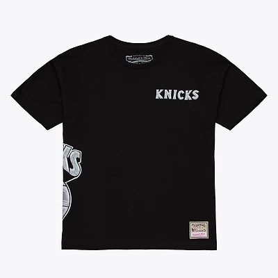 Men's Mitchell & Ness Black New York Knicks Chrome Heritage T-Shirt