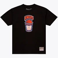 T-shirt Mitchell & Ness bleu New York Knicks pour homme