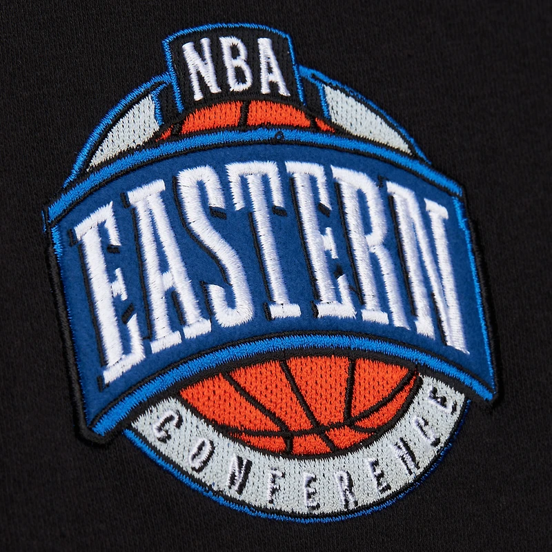 Men's Mitchell & Ness Black New York Knicks Hardwood Classics Blackout Collection Pullover Hoodie