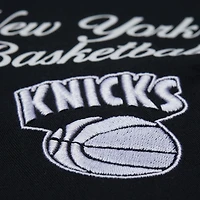 Men's Mitchell & Ness Black New York Knicks Hardwood Classics Camp Shirt