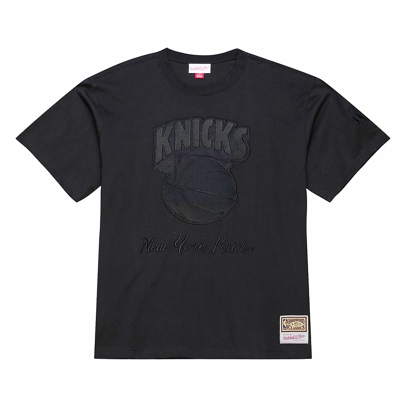 Men's Mitchell & Ness Black New York Knicks Hardwood Classics Phantom T-Shirt