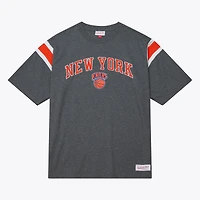 T-shirt premium Mitchell & Ness noir New York Knicks Legacy Collection pour homme